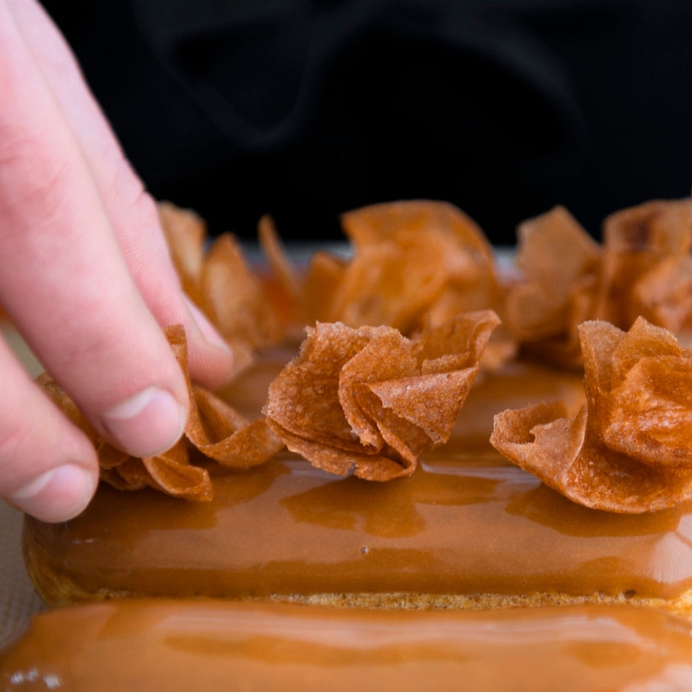 glossy caramel glaze