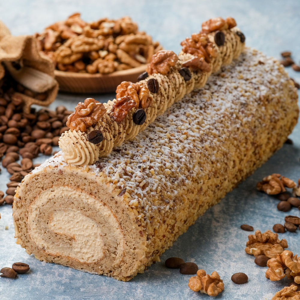 Coffee and Walnut Roll Cake by Oleksandr Trofimenkov Video Class