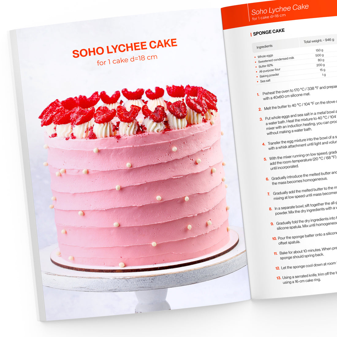 Soho Lychee Cake on the Fantastic Cakes with Liquer book page