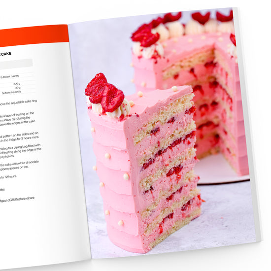 a slice of Soho Lychee Cake on the Fantastic Cakes with Liquer book page