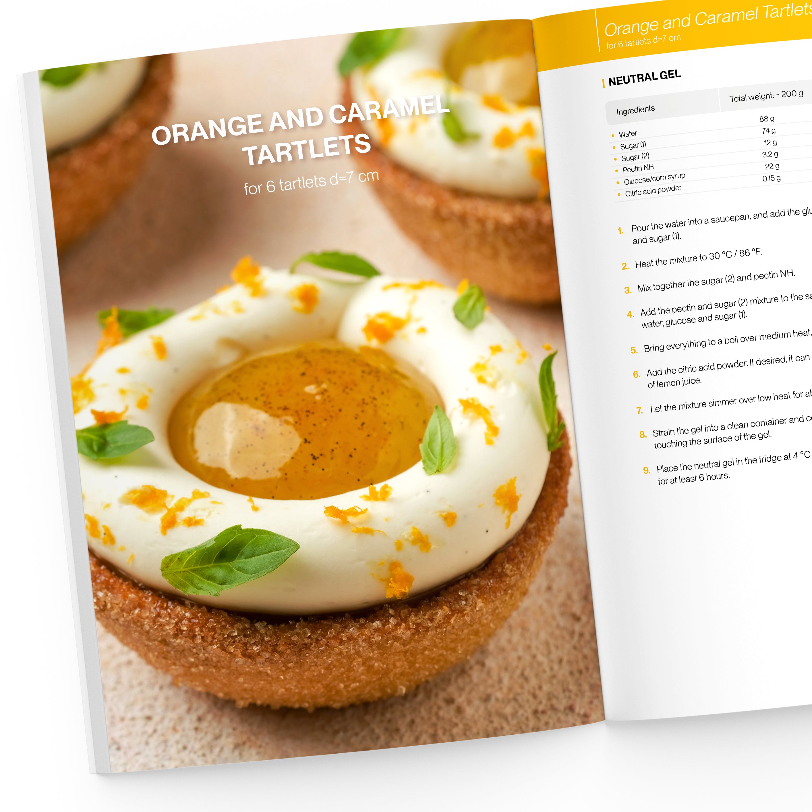 Orange and caramel tartlets