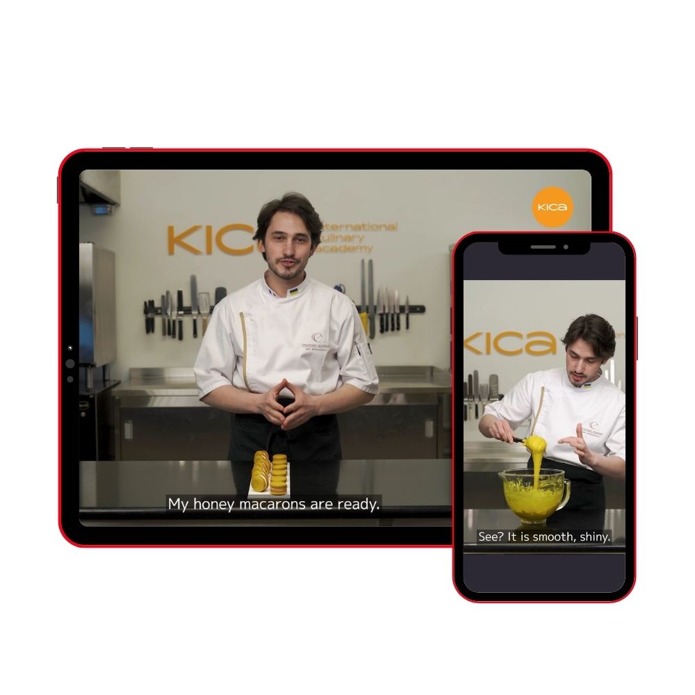 French macarons with honey