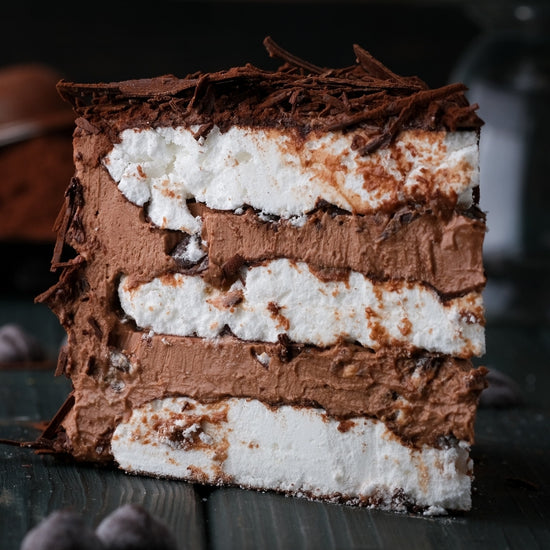 Swiss meringue with chocolate