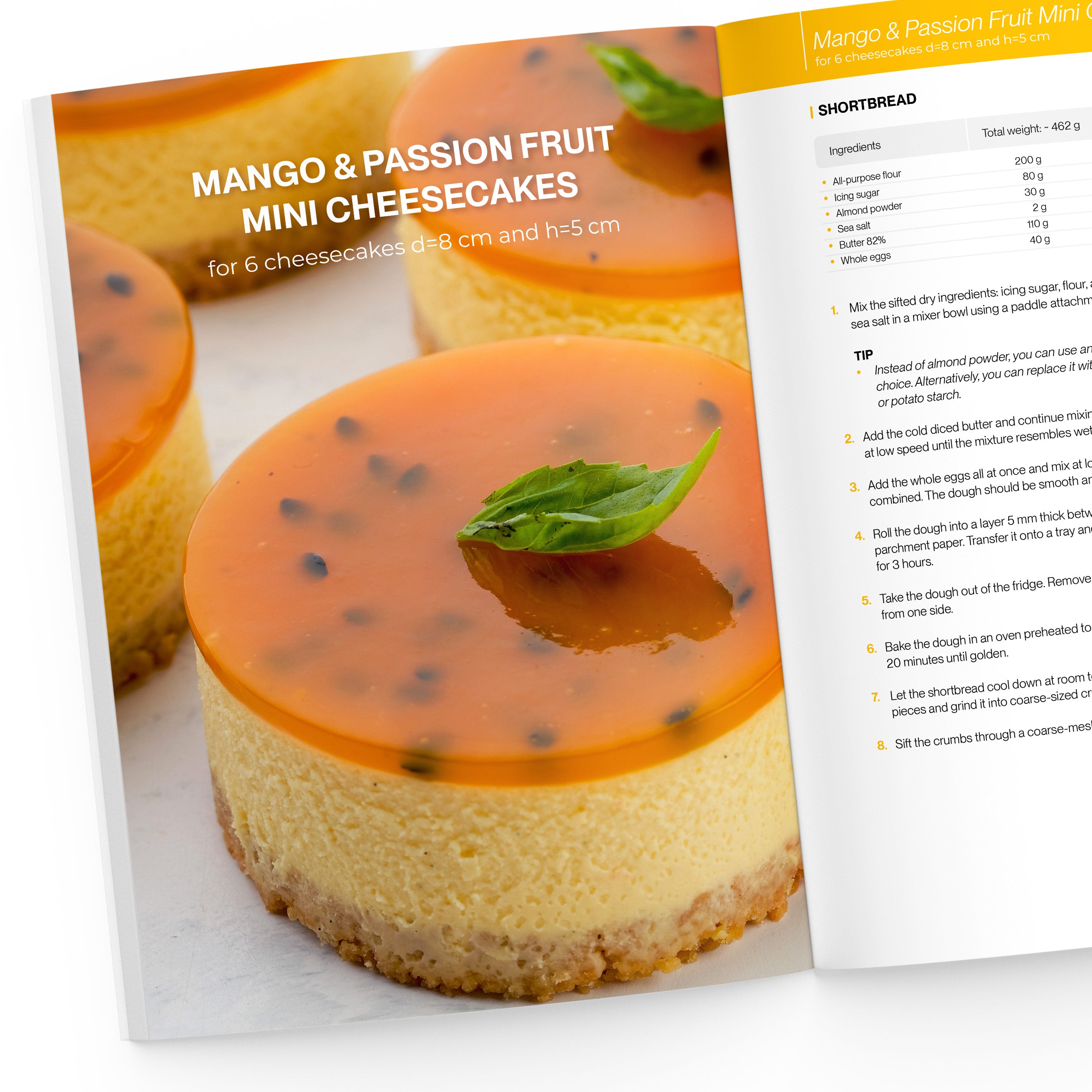 Mango & Passion Fruit Mini Cheesecakes