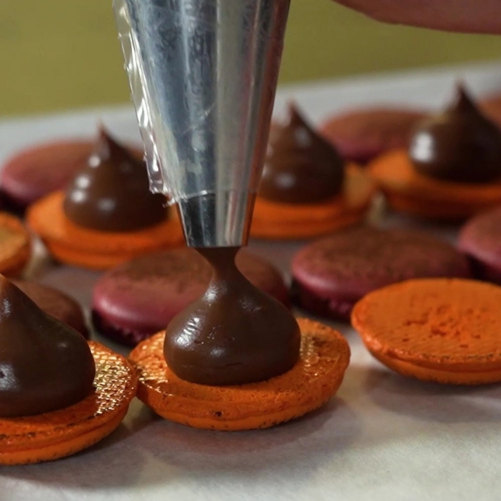 vibrant confit macarons