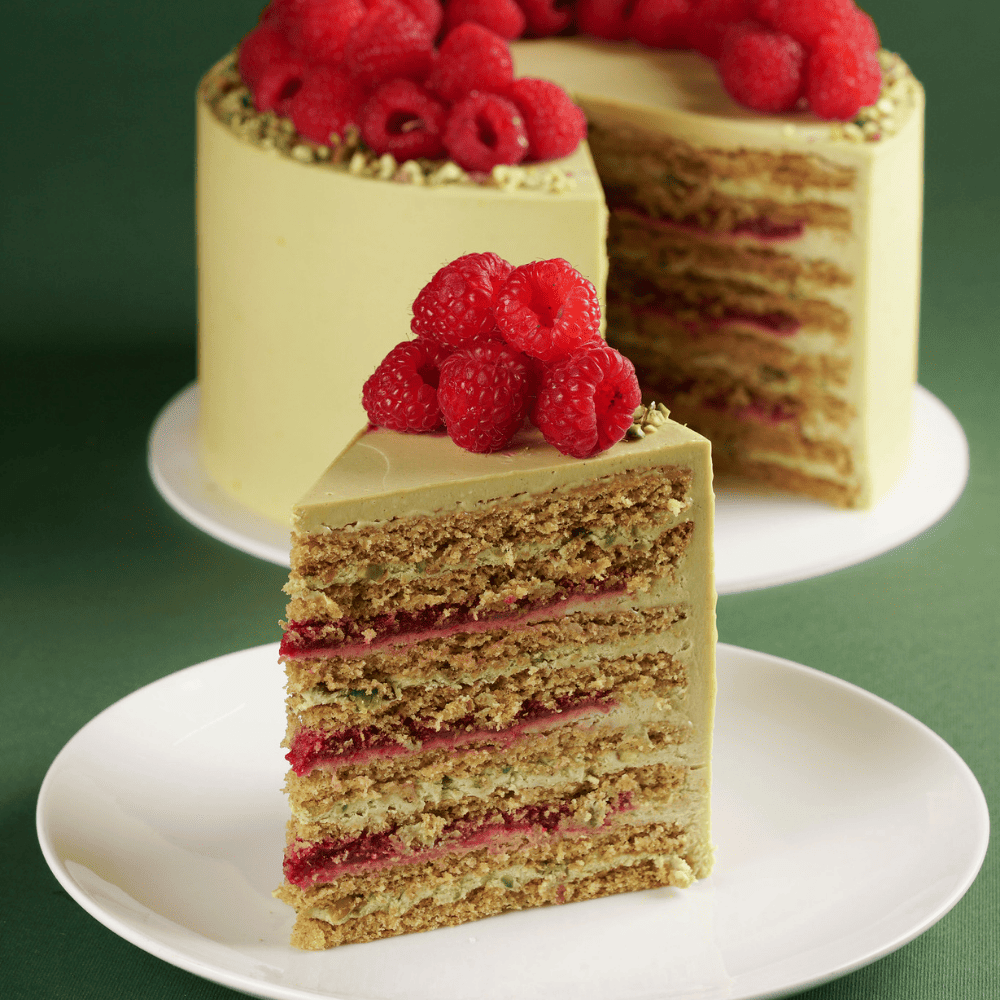 Pistachio and Raspberry Honey Cake by Marusya Manko Video Class