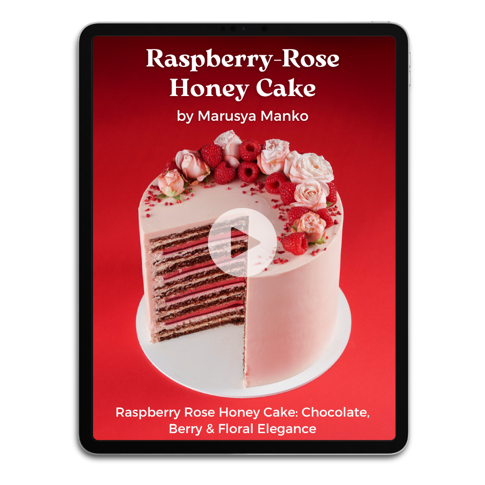 Raspberry-Rose Honey Cake