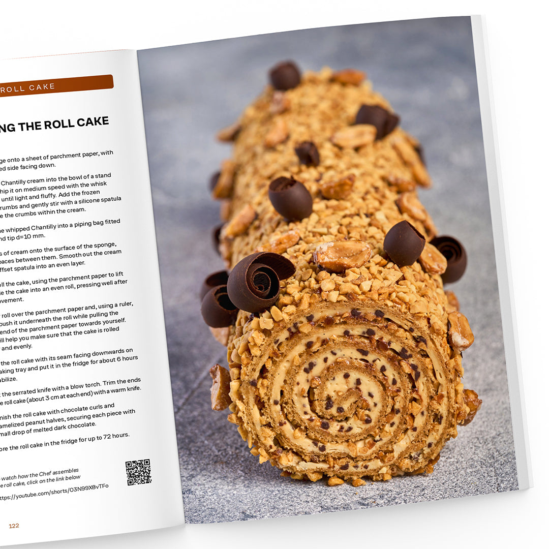 Peanut & Chocolate Roll Cake recipe