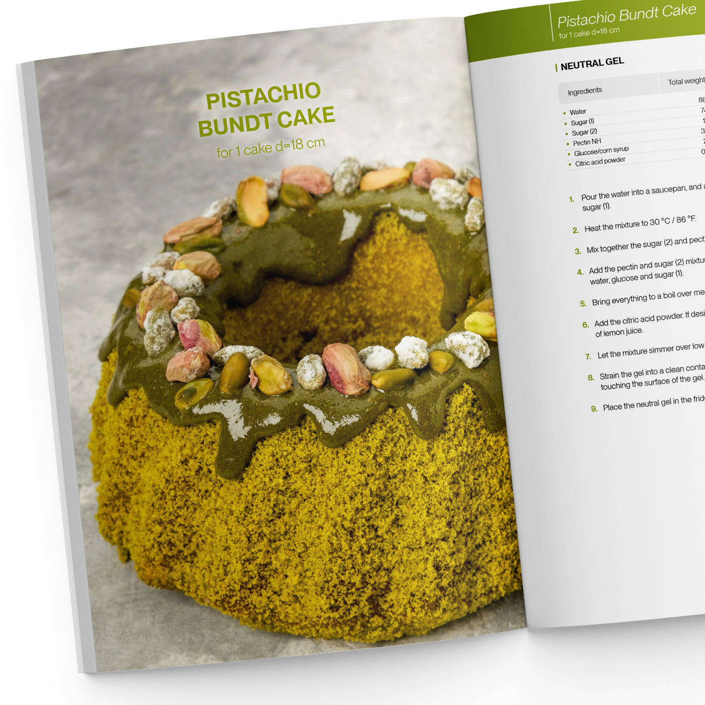 Pistachio Bundt Cake on the page