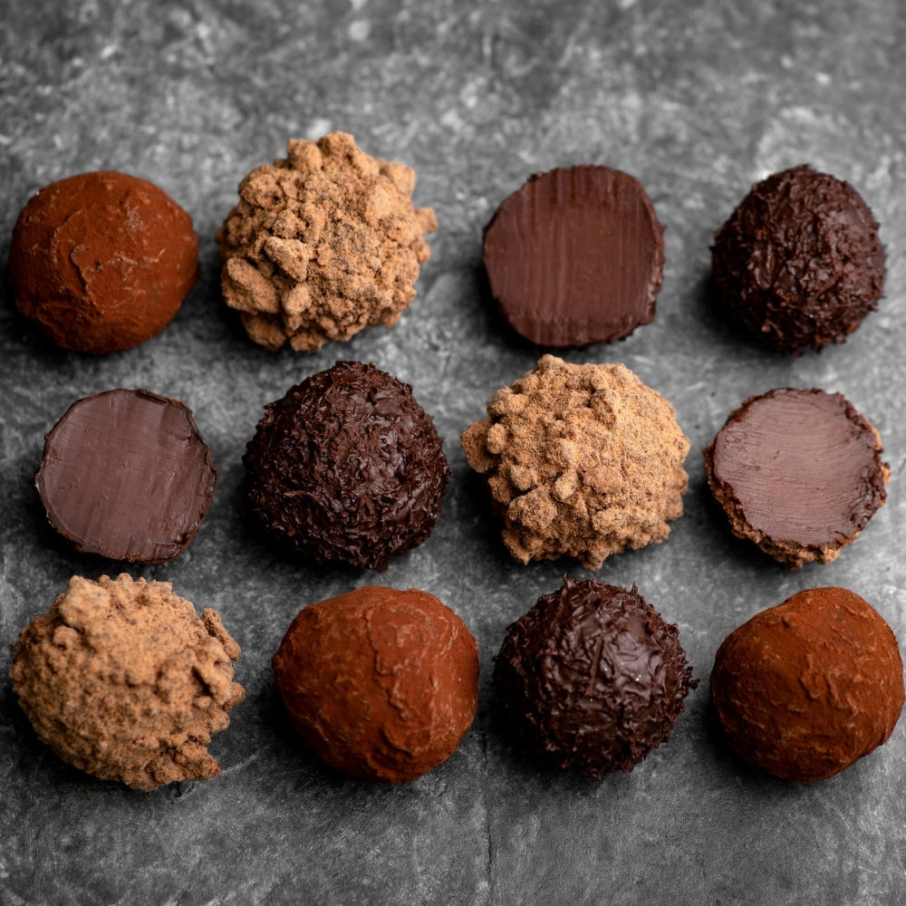 chocolate crumb coated truffles