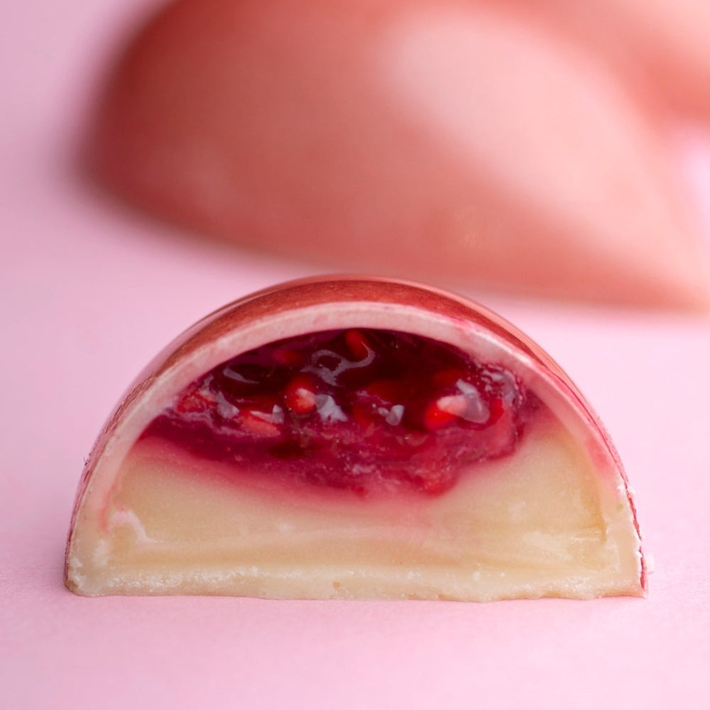 raspberry and yuzu dessert