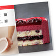 Page of Artful Bentano Cakes e-book displaying Blackcurrant Bento Cake  Page with cake's cut view